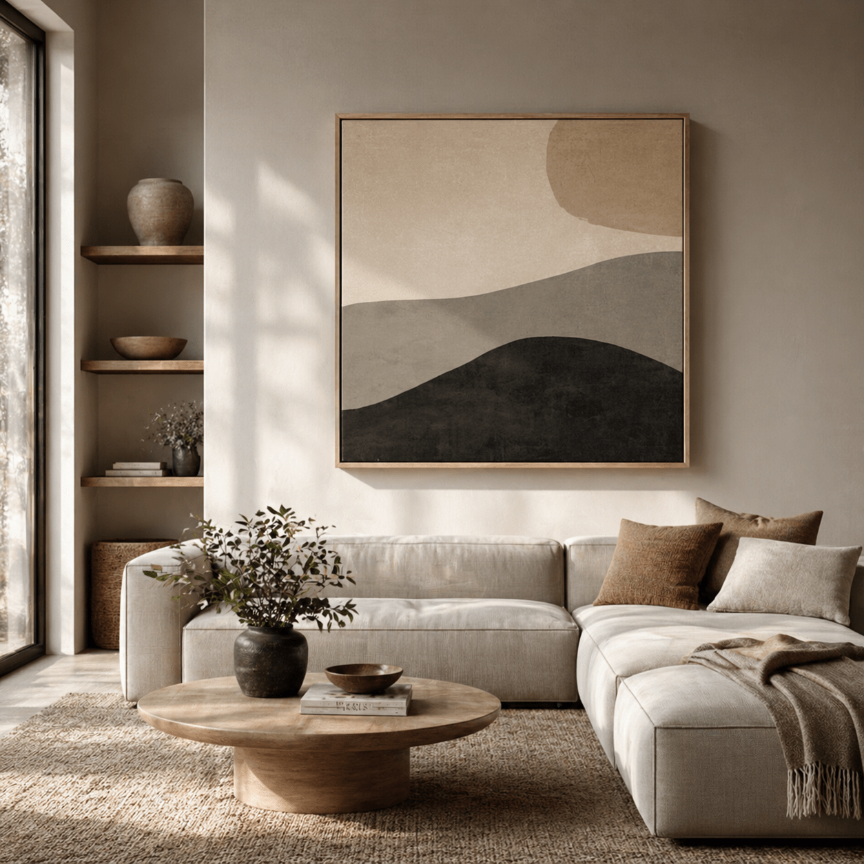 Japandi Wall Art Canvas Print — Dune Light by Rossetti Art