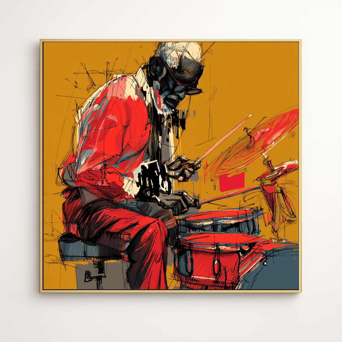 Jazz Drummer Art Print