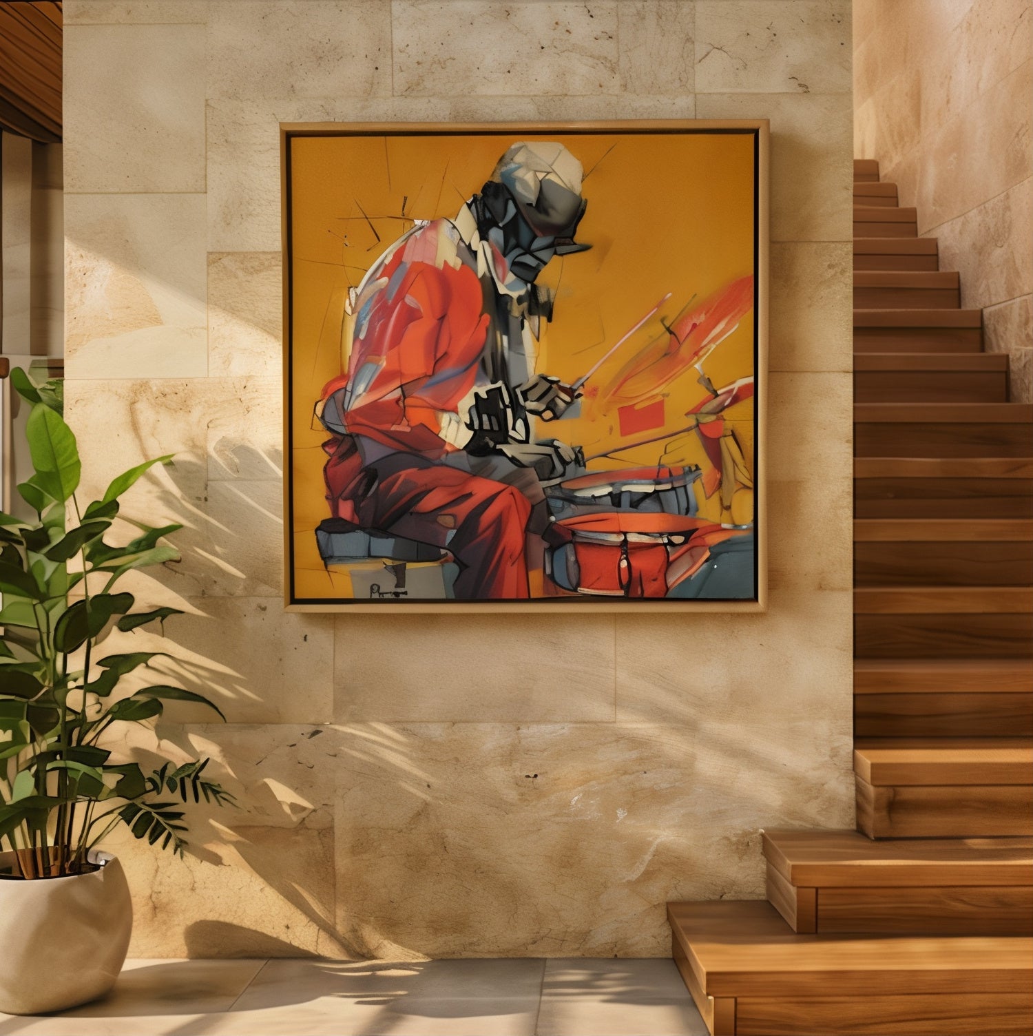 Jazz Drummer Art Print