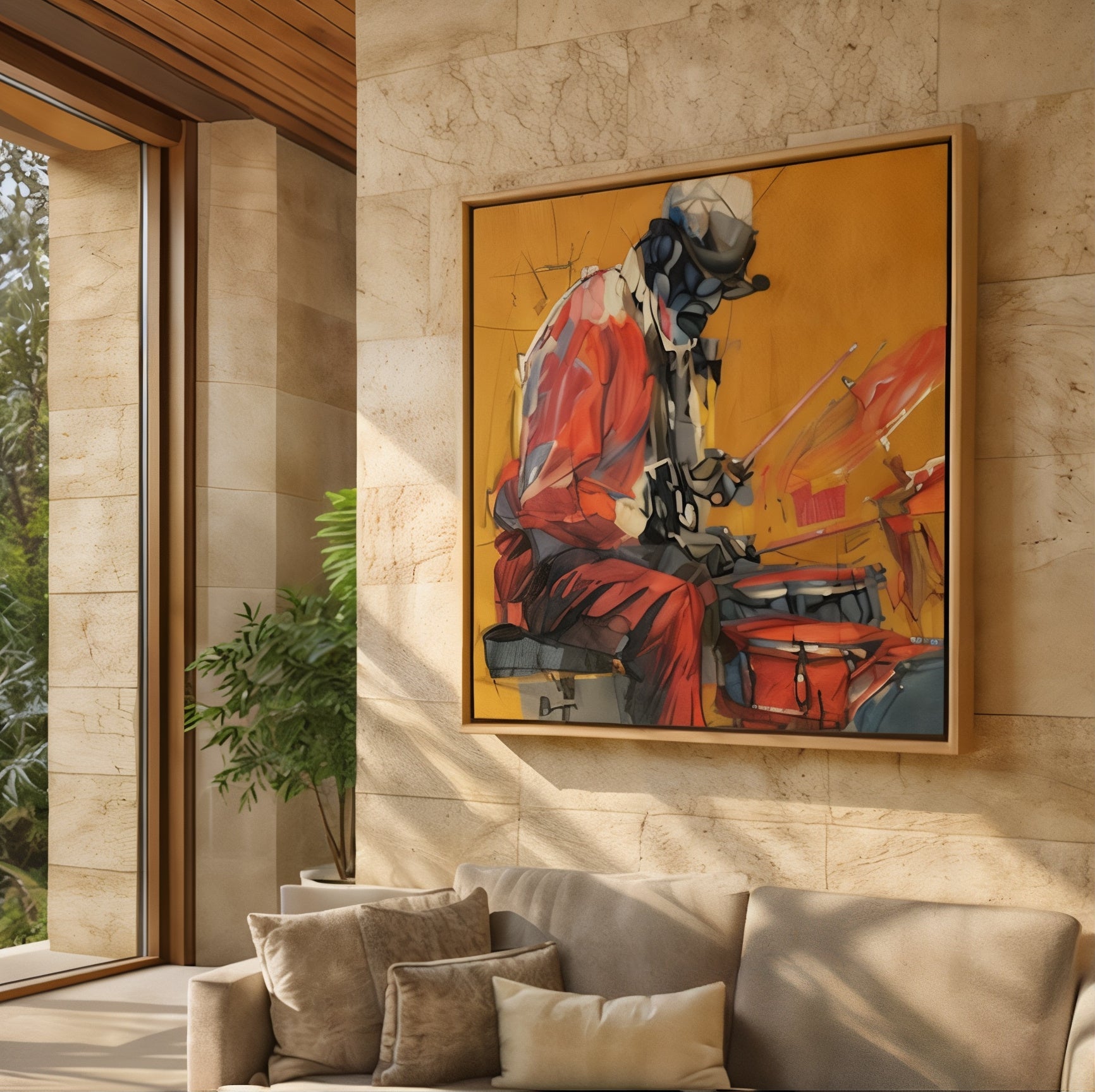 Jazz Drummer Art Print