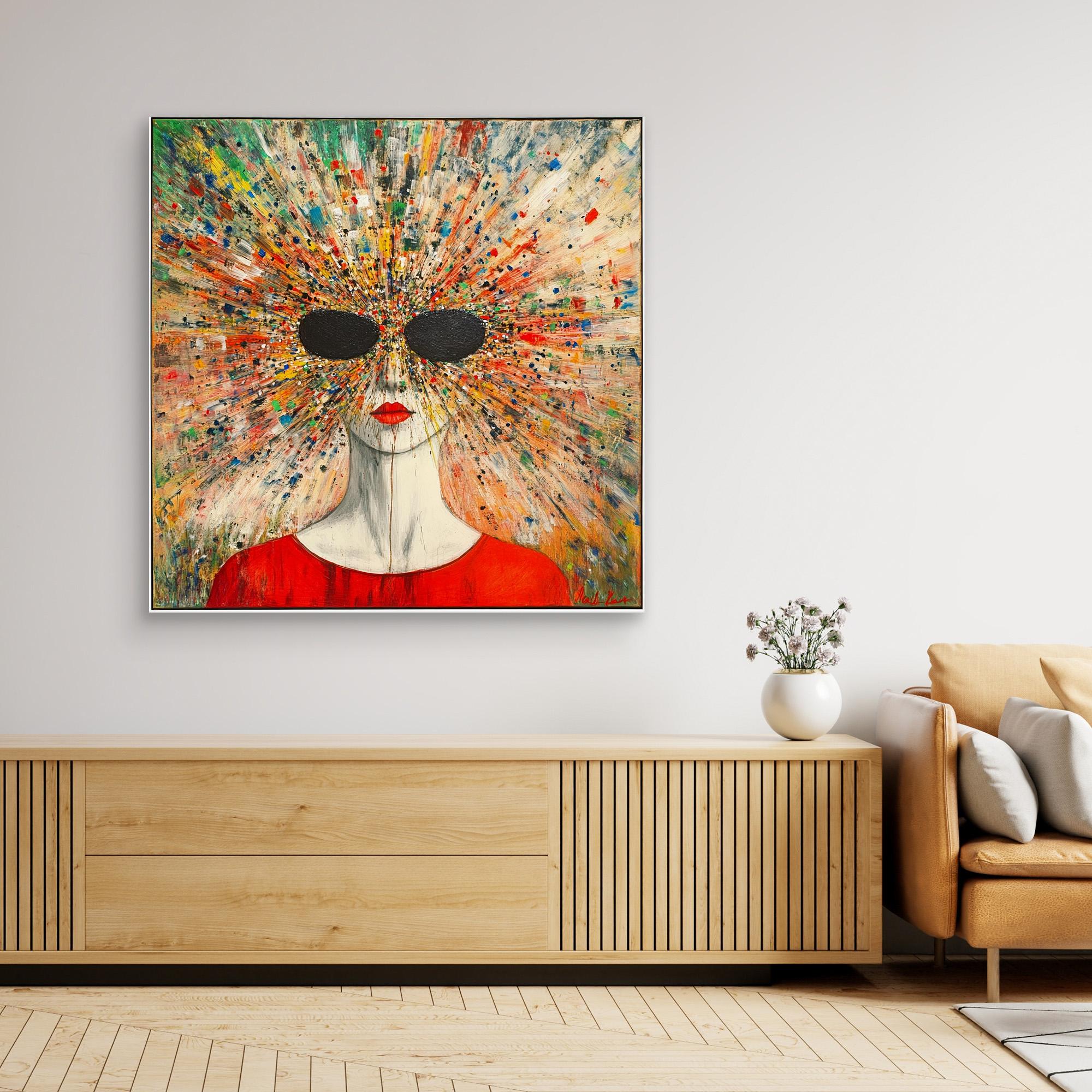 Canvas Print : Vivid Vision - Abstract Portrait Canvas Art | Modern Wall Decor