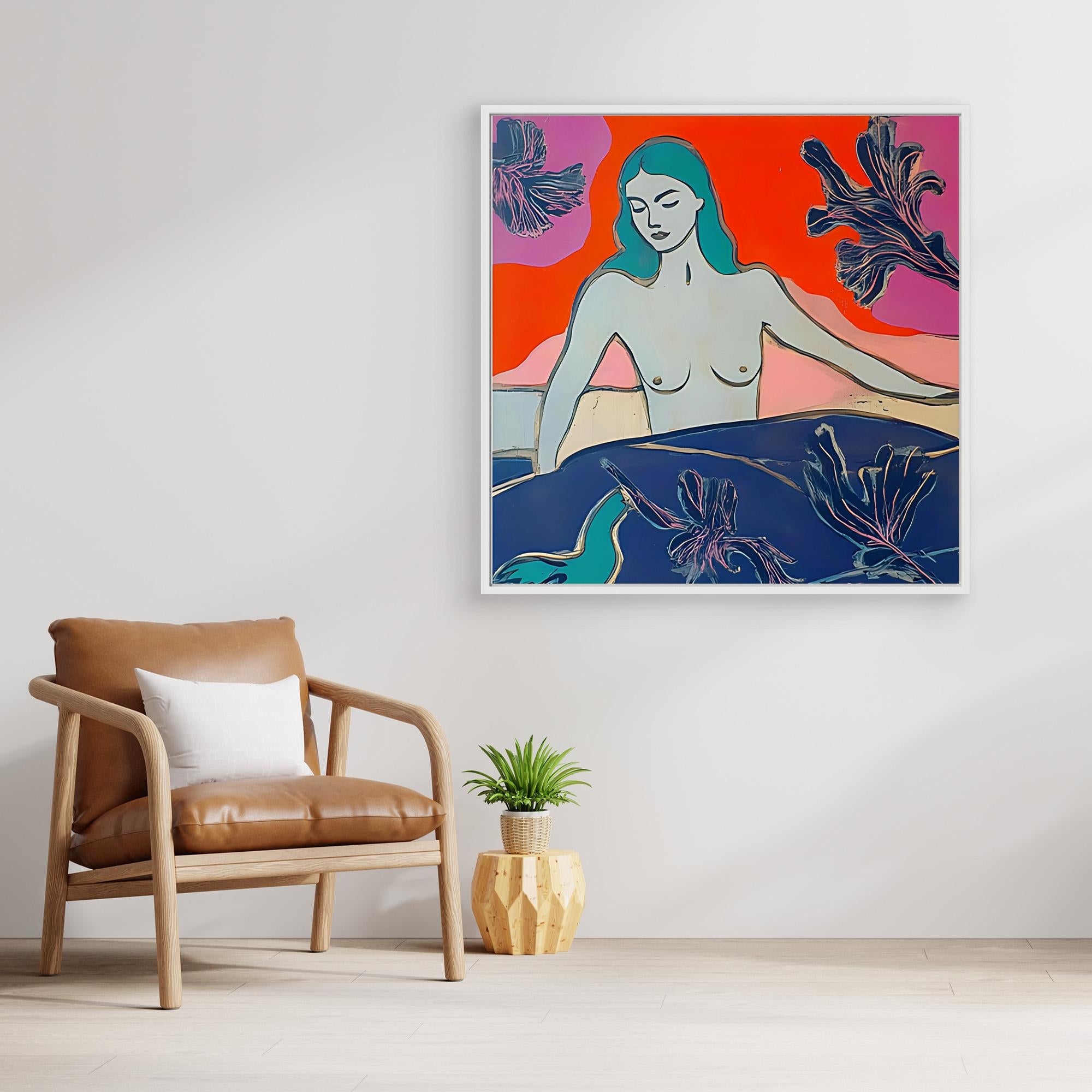 Canvas Print: Ocean Muse - Feminine Abstract Figurative Art