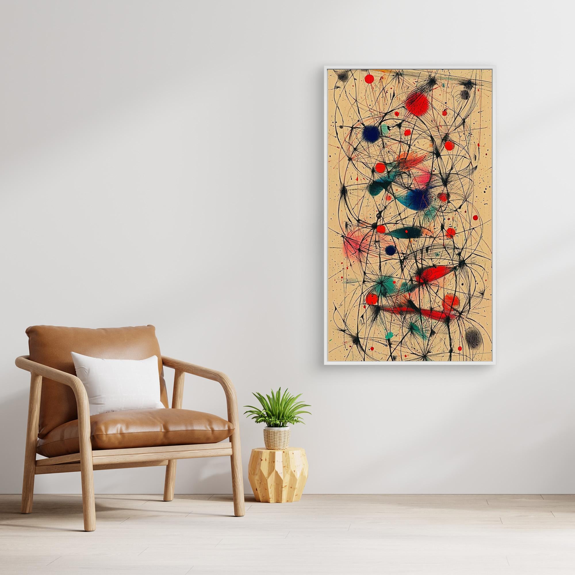 Canvas Print: Cosmic Chaos – Abstract Line Art