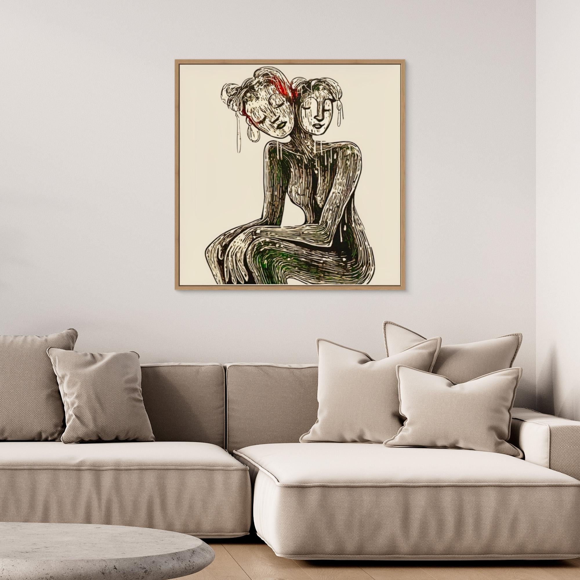 Canvas Print: Duality - Abstract Figurative Art