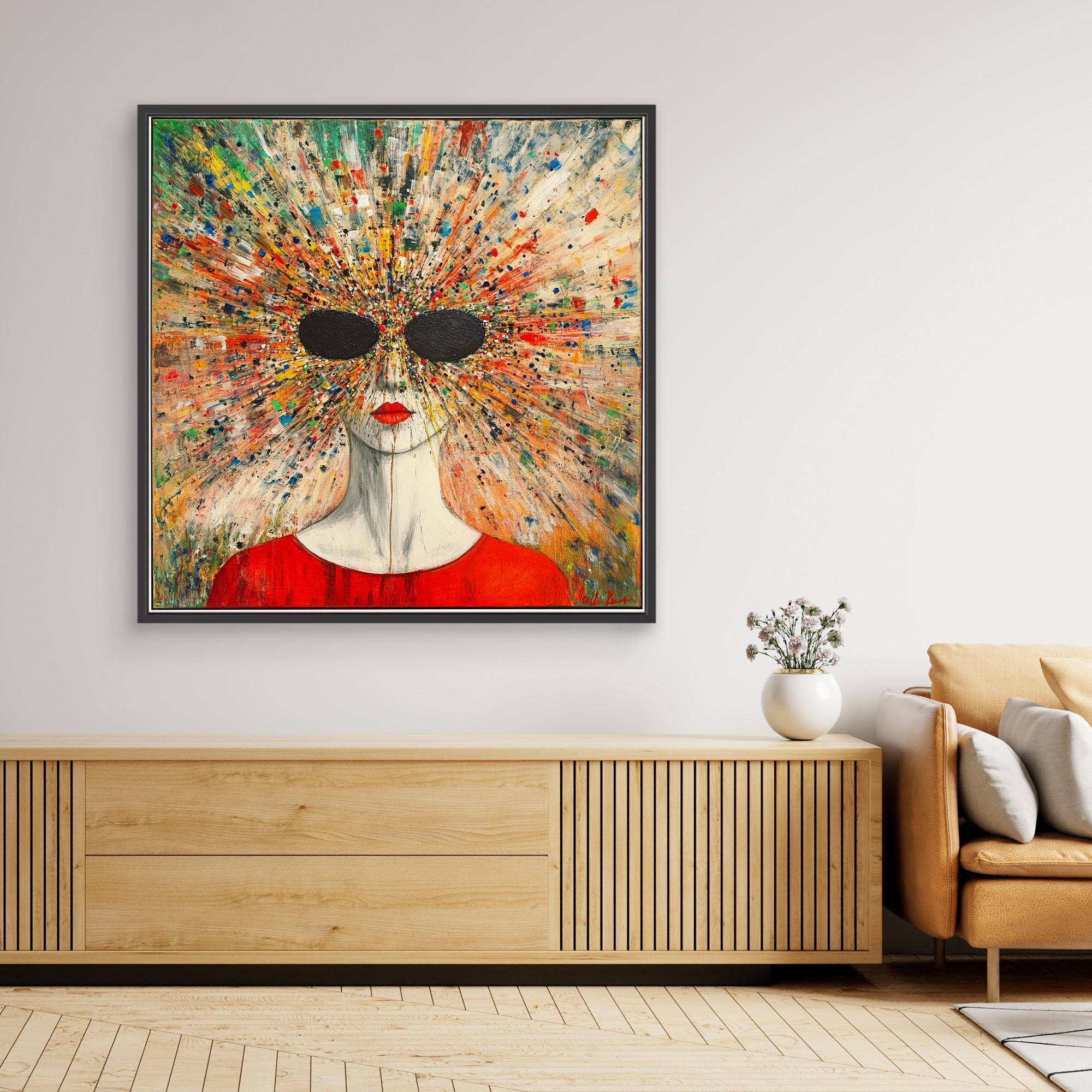 Canvas Print : Vivid Vision - Abstract Portrait Canvas Art | Modern Wall Decor