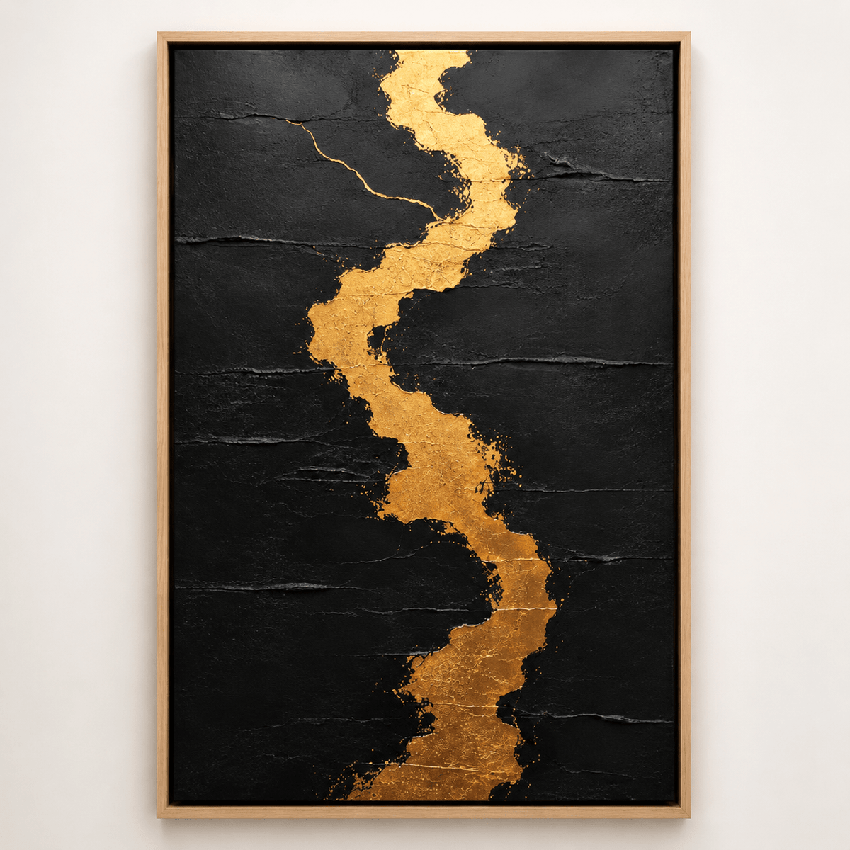 Kintsugi Painting — Gilded Fracture