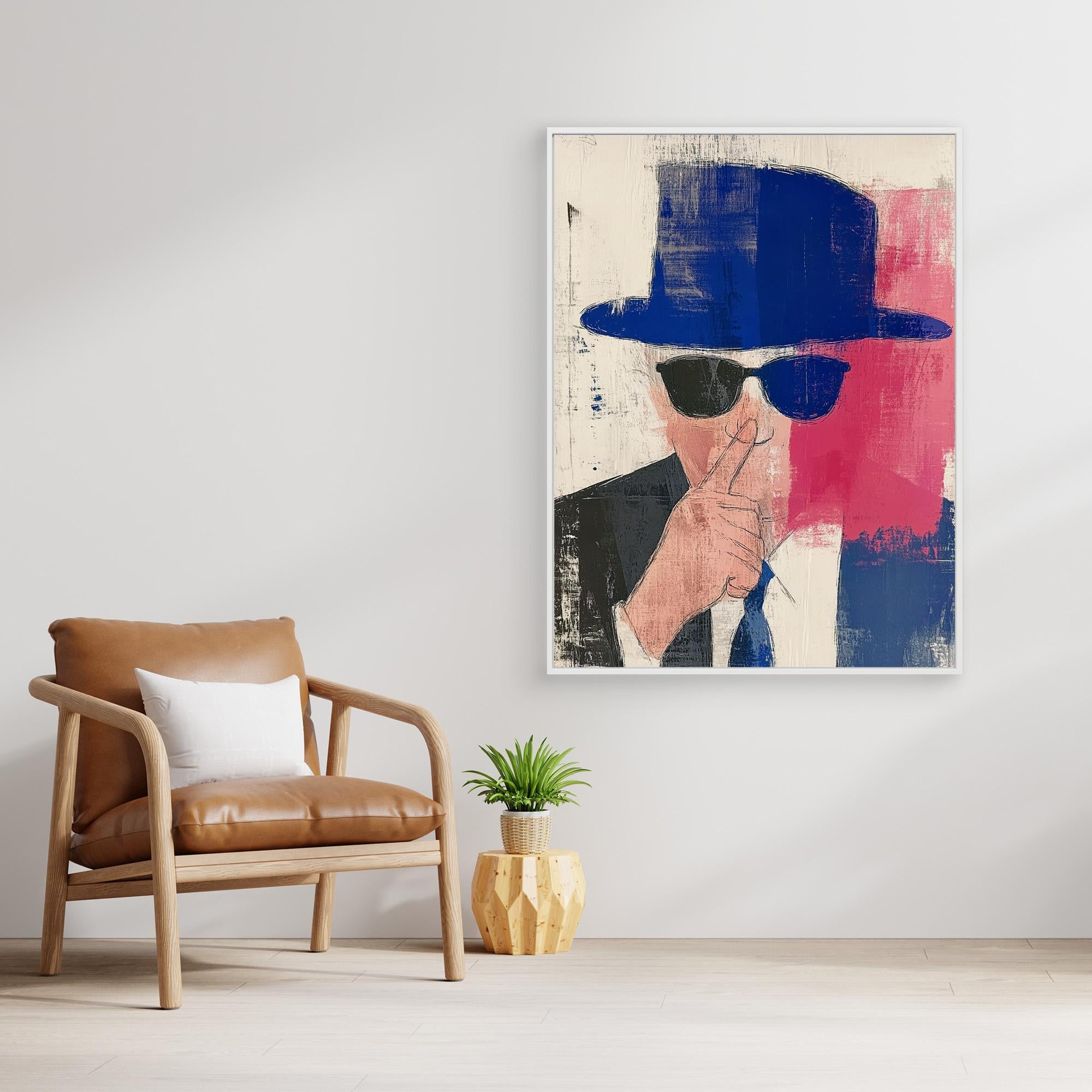 Canvas Print: Secret Agent Pop Art – Modern Abstract Wall Art