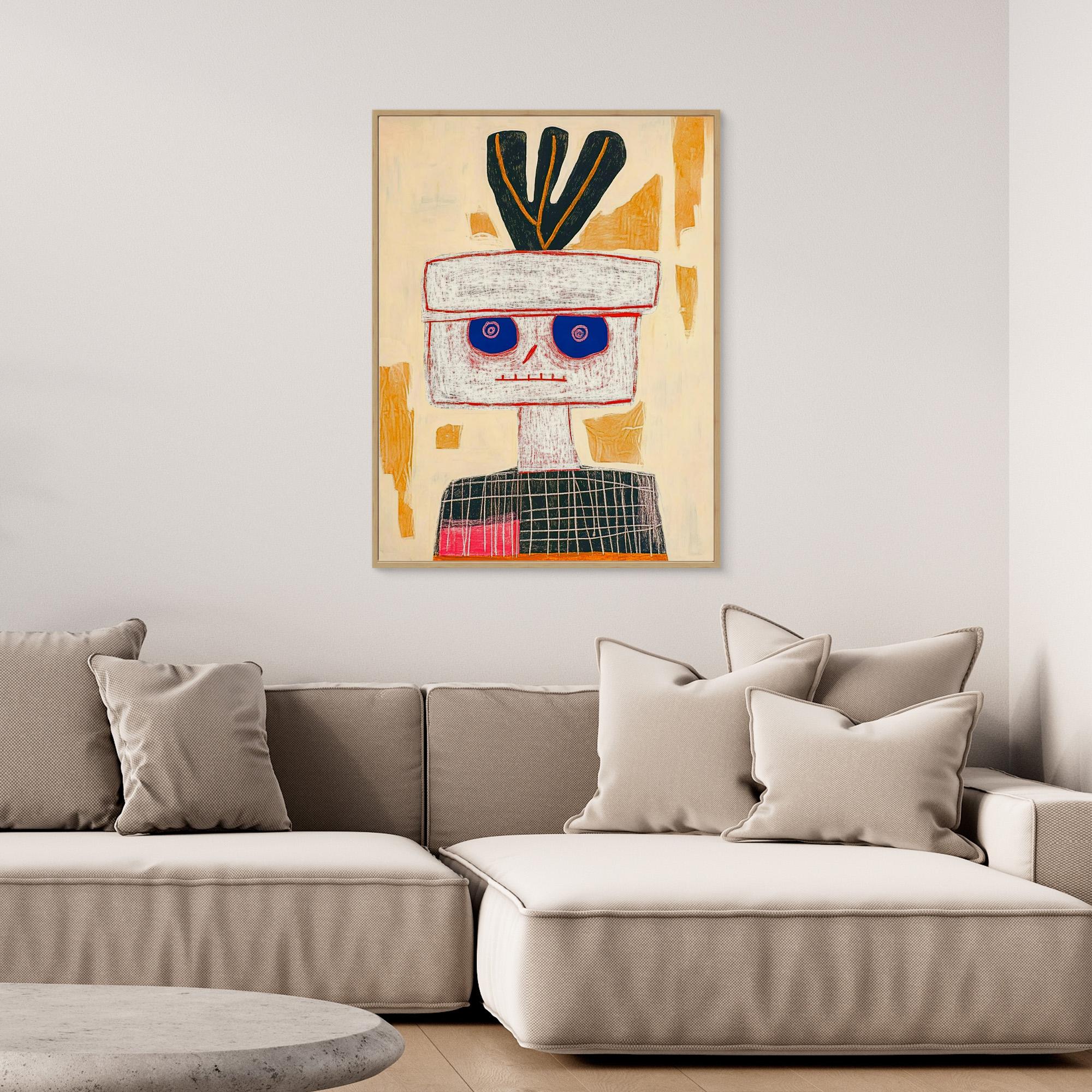 Canvas Print: Abstract Modern Cubist Art – Contemporary Expressionist Art