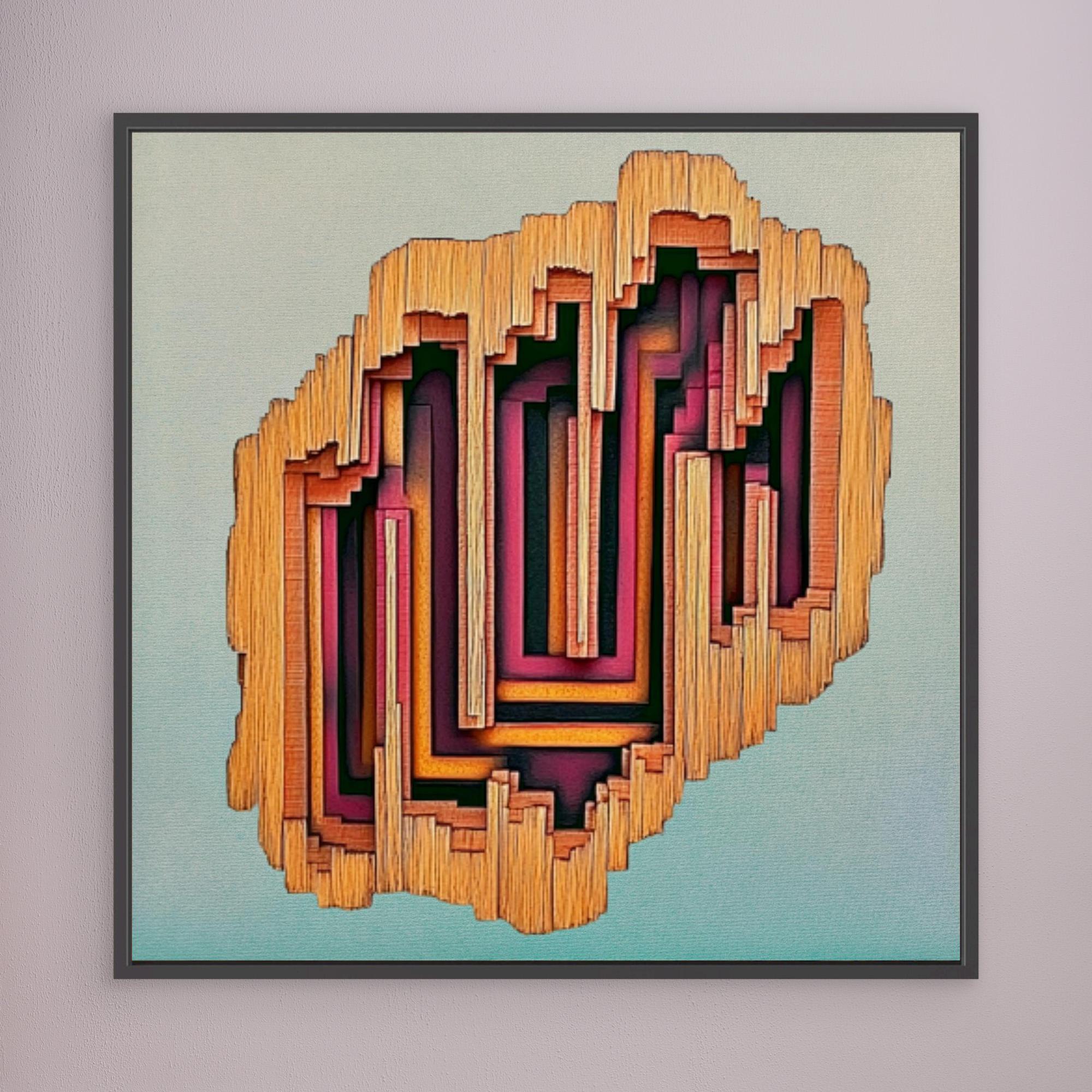 Canvas Print:Canvas Print : Dimension Drift - 3D Abstract Geometric Wall Art