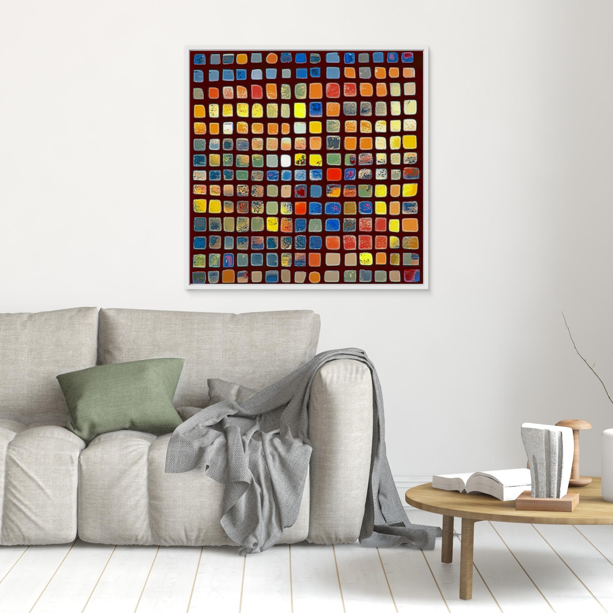 Canvas Print : Color Mosaic - Abstract Multicolor Grid Art