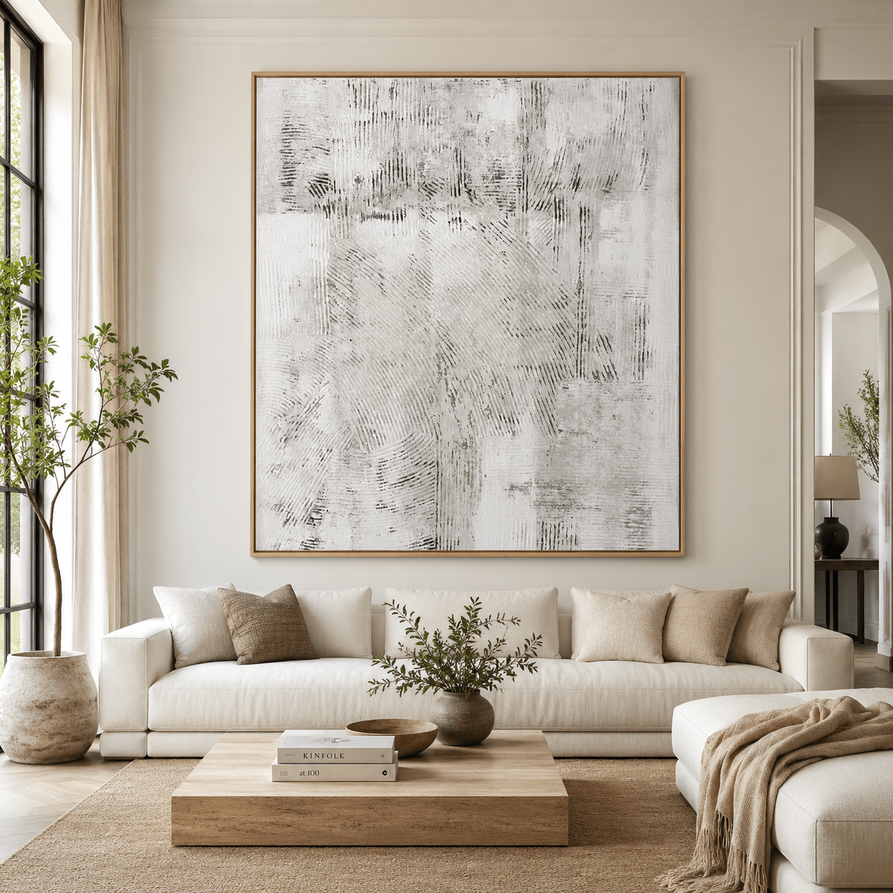 Large Abstract Wall Art Original Painting — Palimpsest by Rossetti Art