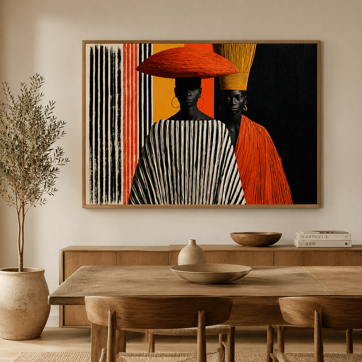 Large Afrocentric Wall Art Canvas Print — Lineage by Rossetti Art