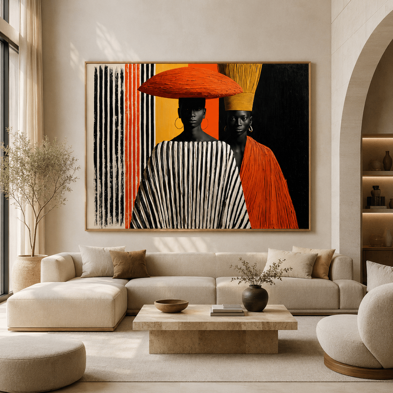 Large Afrocentric Wall Art Canvas Print — Lineage by Rossetti Art