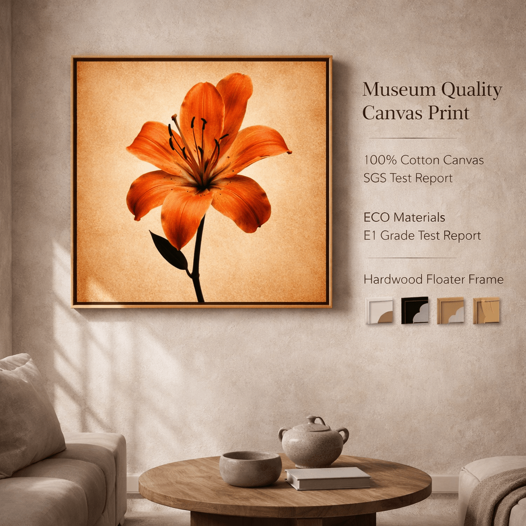Large Botanical Prints Wall Art - Ember Lily Bloom