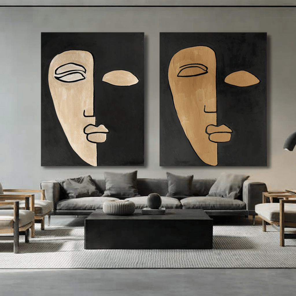 Large Wall Art for Living Room Set of 2 