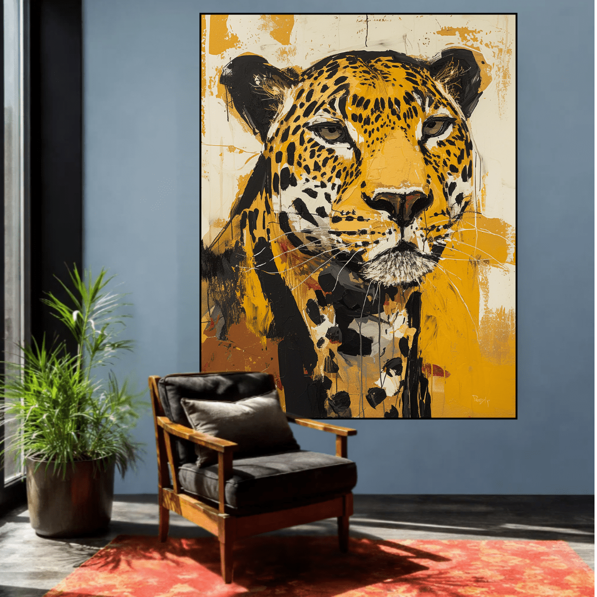 Leopard Painting on Canvas