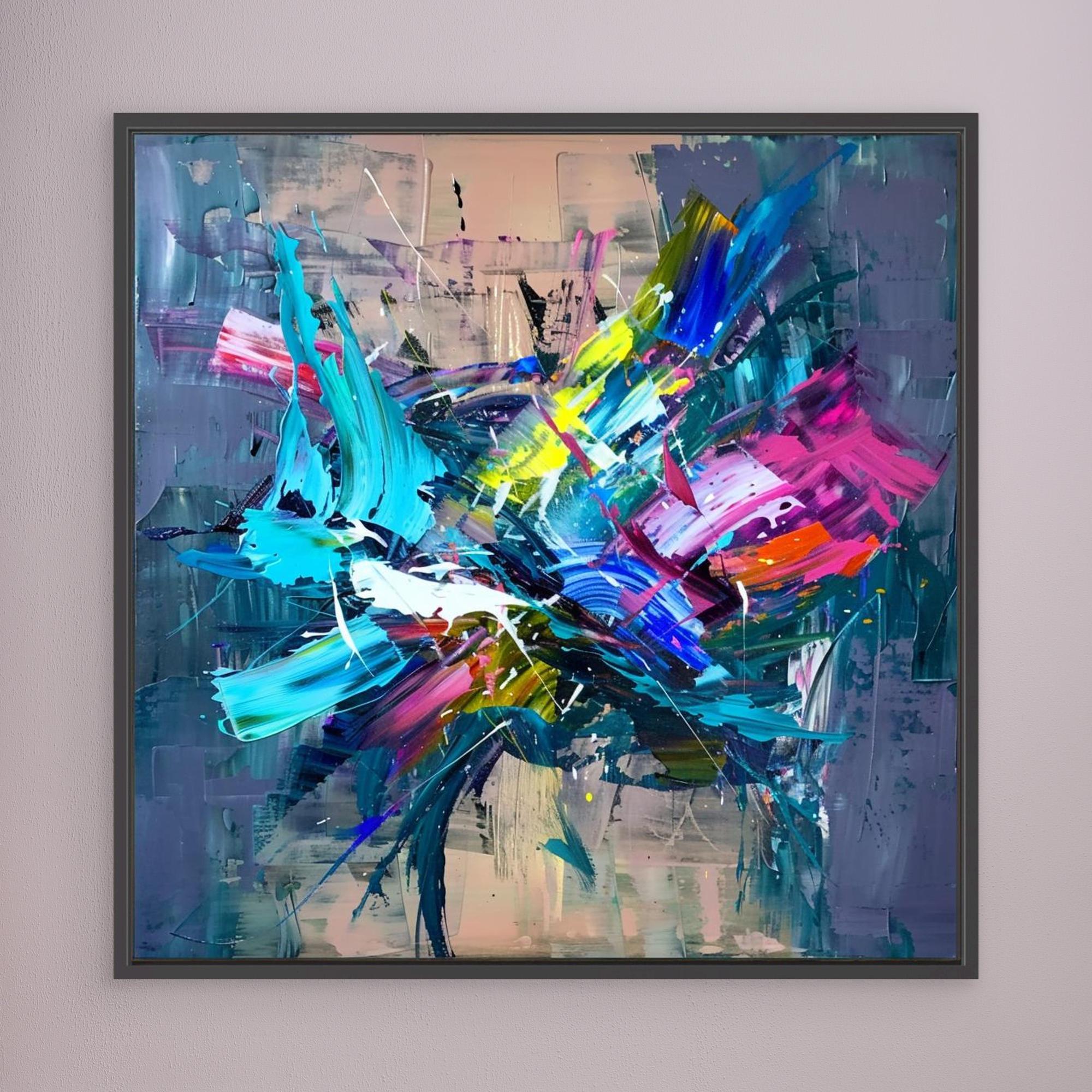 Canvas Print : Energy Unleashed - Abstract Expressionist Wall Art Print 