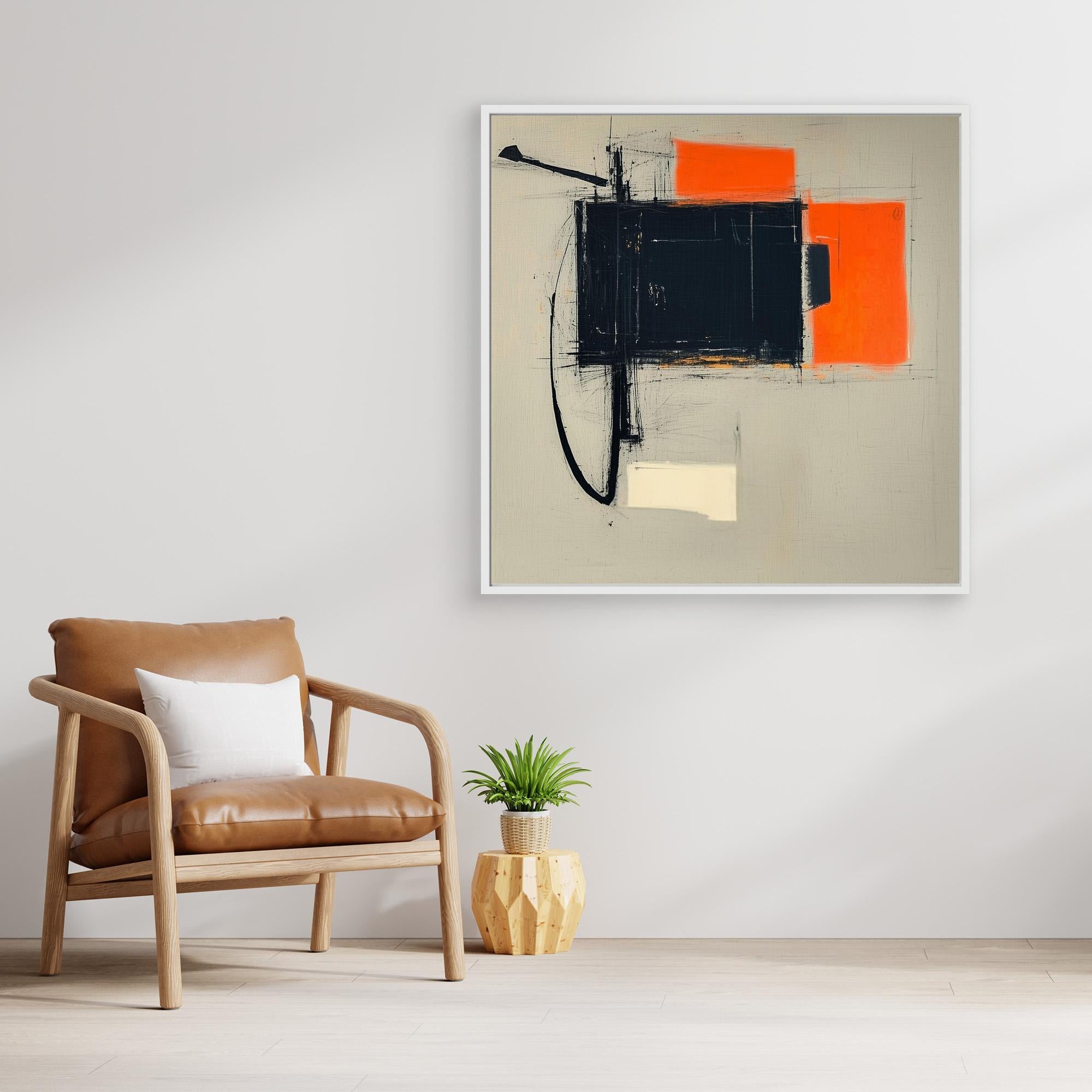 Canvas Print: Ember Frames - Abstract Modern Art Canvas