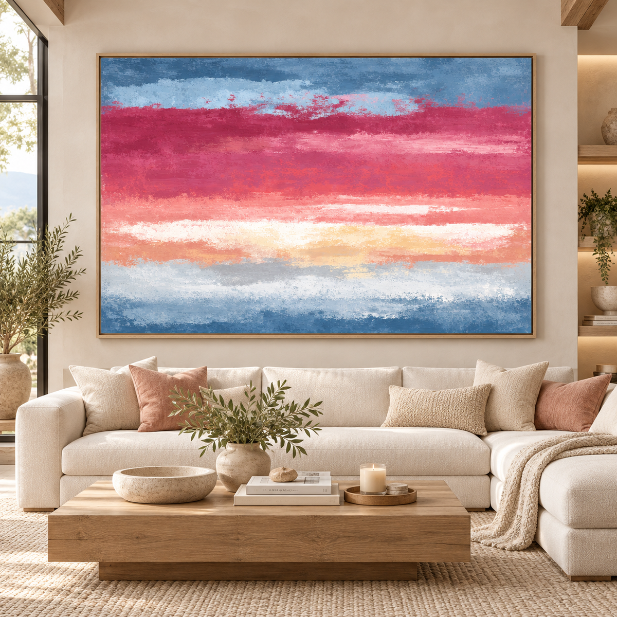 Magenta Wall Art – Crimson Skyline by Rossetti Art