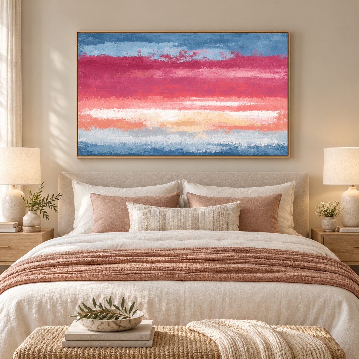Magenta Wall Art – Crimson Skyline by Rossetti Art