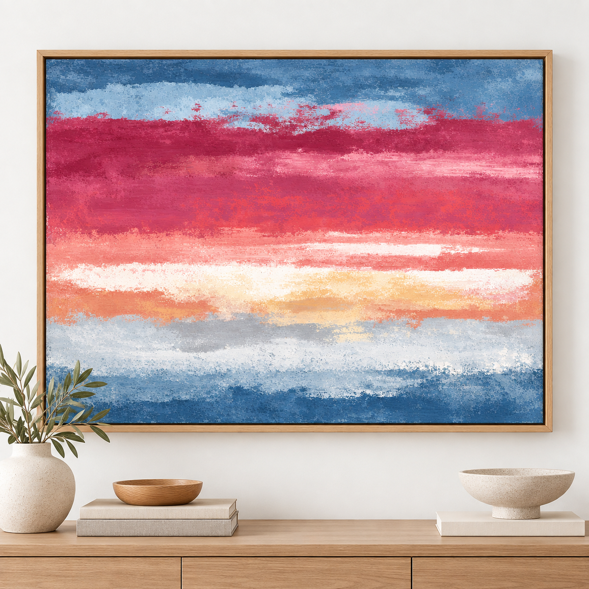 Magenta Wall Art – Crimson Skyline by Rossetti Art