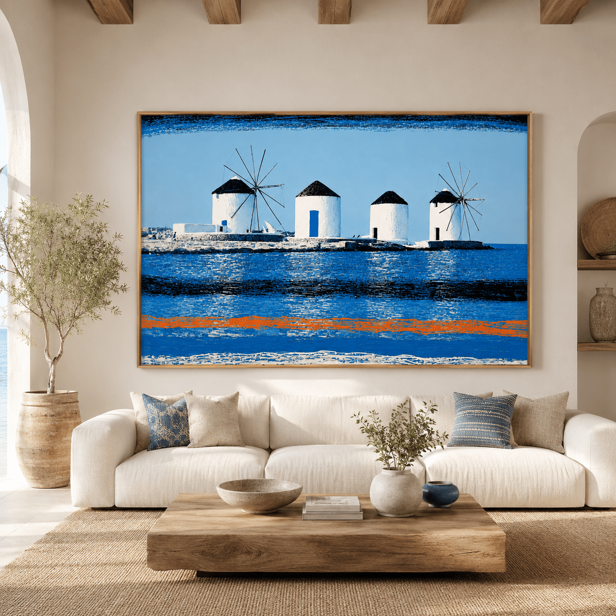 Mediterranean Landscape Canvas Print — Mykonos by Rossetti Art