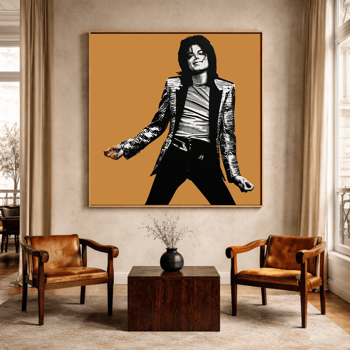 Pop Singer Wall Art Canvas Print — King of Pop by Rossetti Art