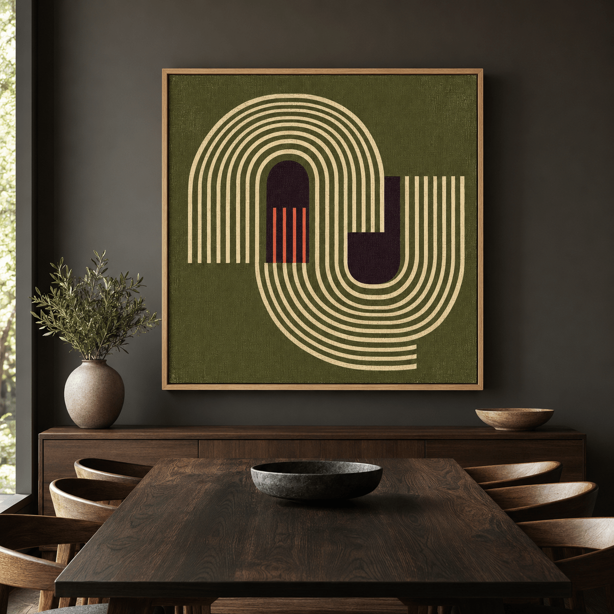 Mid Century Modern Art Print — Amber Gateway by Rossetti Art