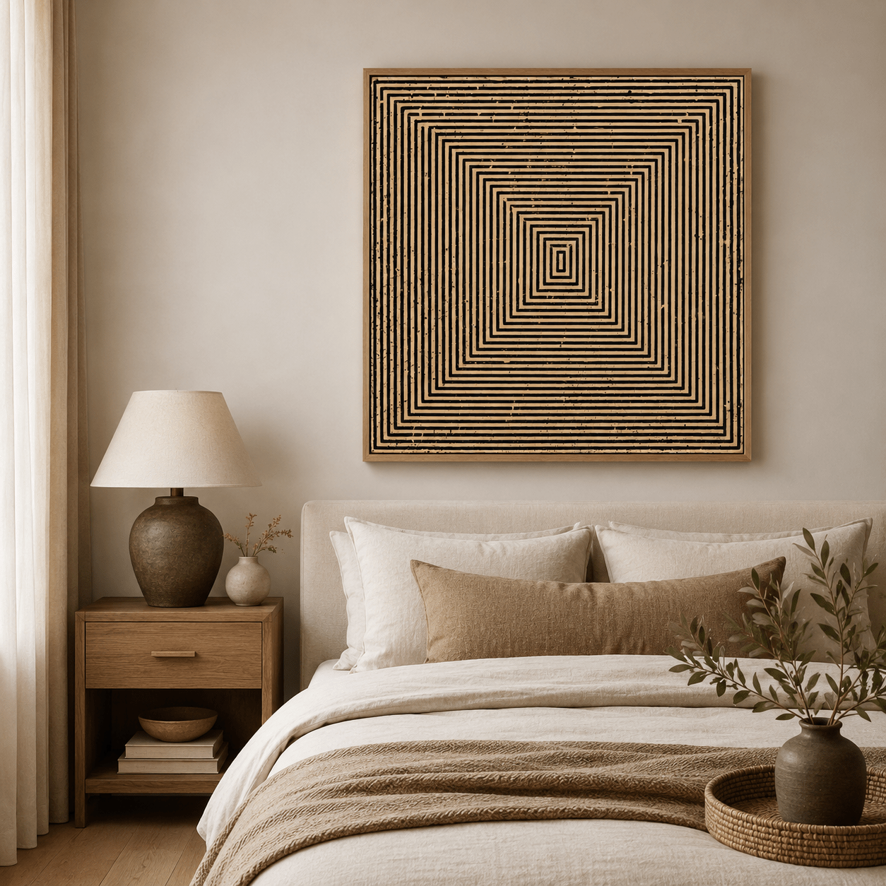 Mid Century Modern Geometric Art Canvas Print — Gravity by Rossetti Art
