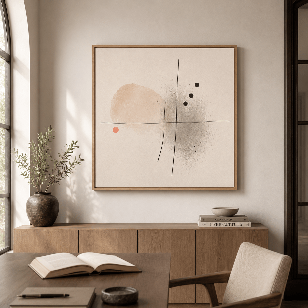 Minimalist Abstract Art Canvas Print — Haiku by Rossetti Art