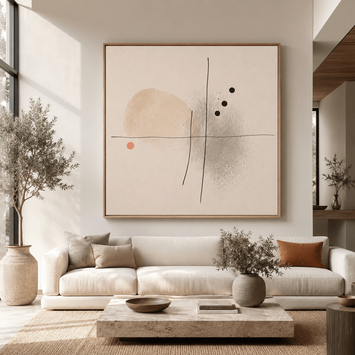 Minimalist Abstract Art Canvas Print — Haiku by Rossetti Art
