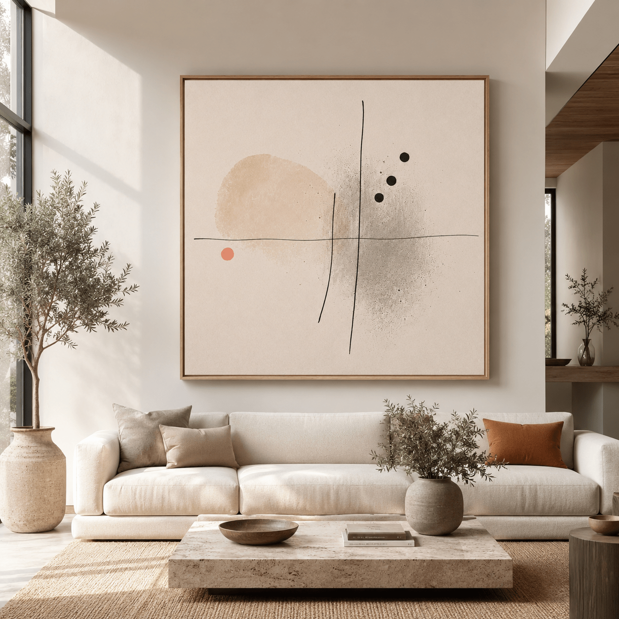 Minimalist Abstract Art Canvas Print — Haiku by Rossetti Art
