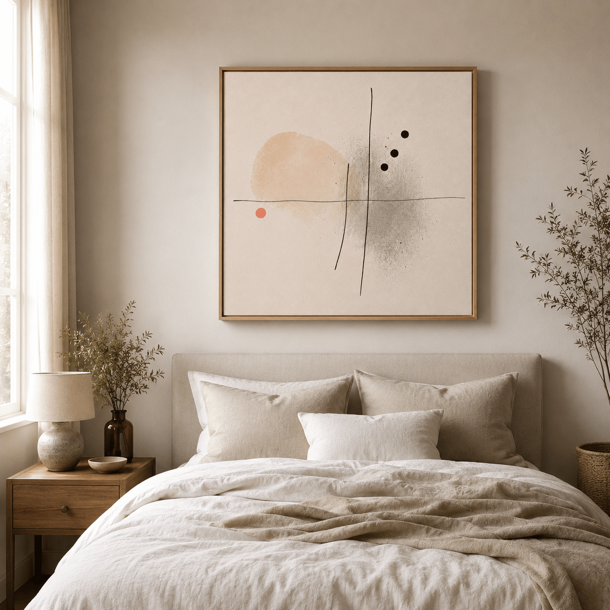 Minimalist Abstract Art Canvas Print — Haiku by Rossetti Art