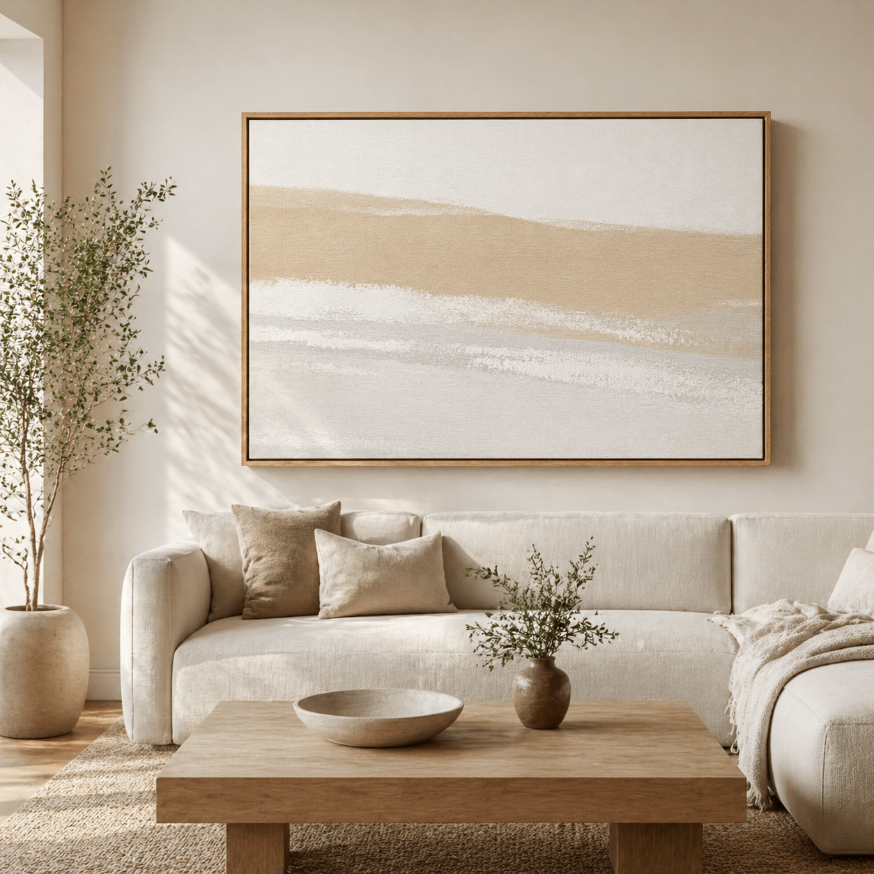 Minimalist Abstract Wall Art Canvas Print — Sand Drift by Rossetti Art