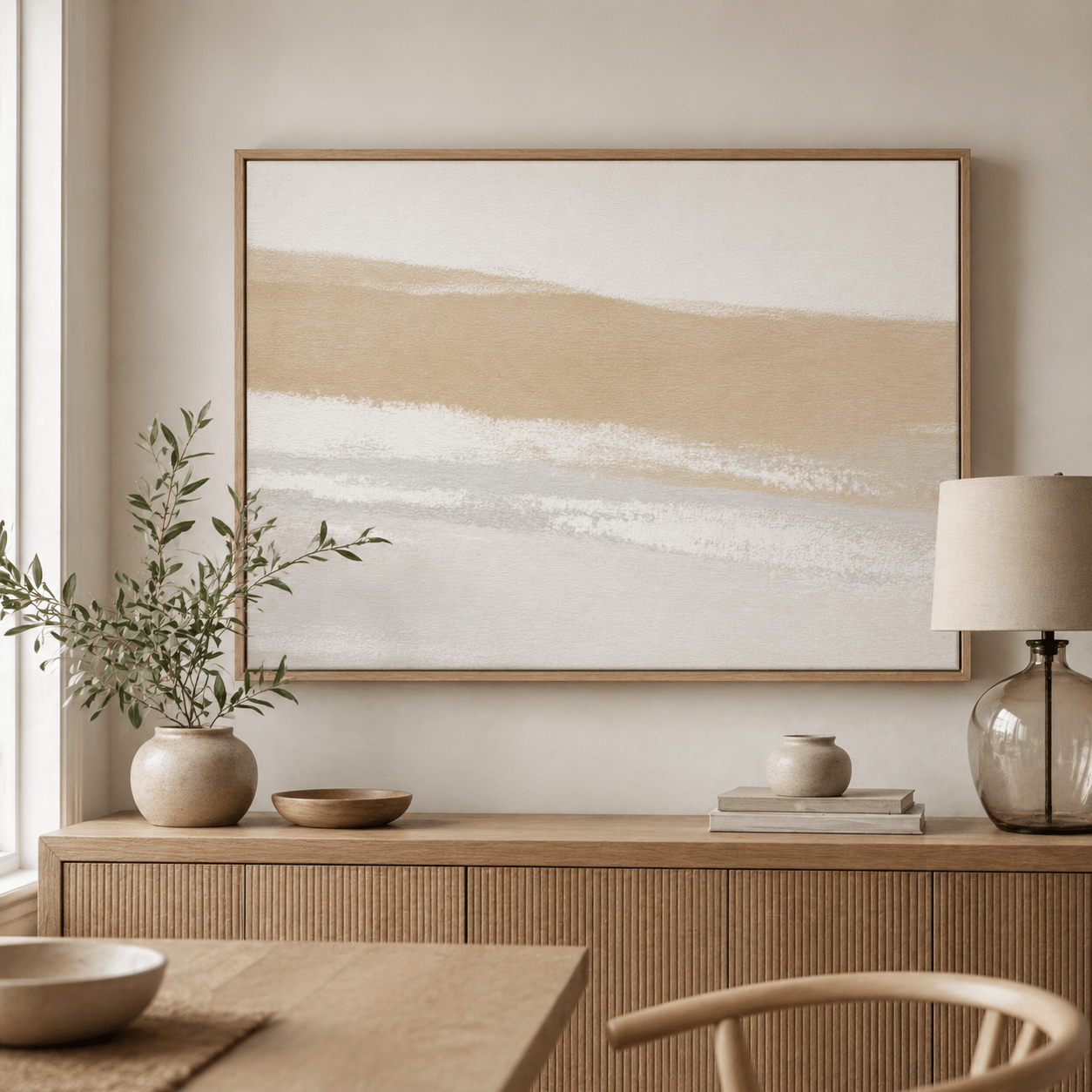 Minimalist Abstract Wall Art Canvas Print — Sand Drift by Rossetti Art