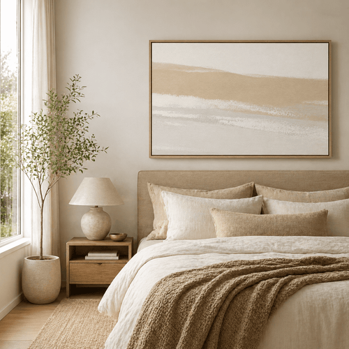 Minimalist Abstract Wall Art Canvas Print — Sand Drift by Rossetti Art