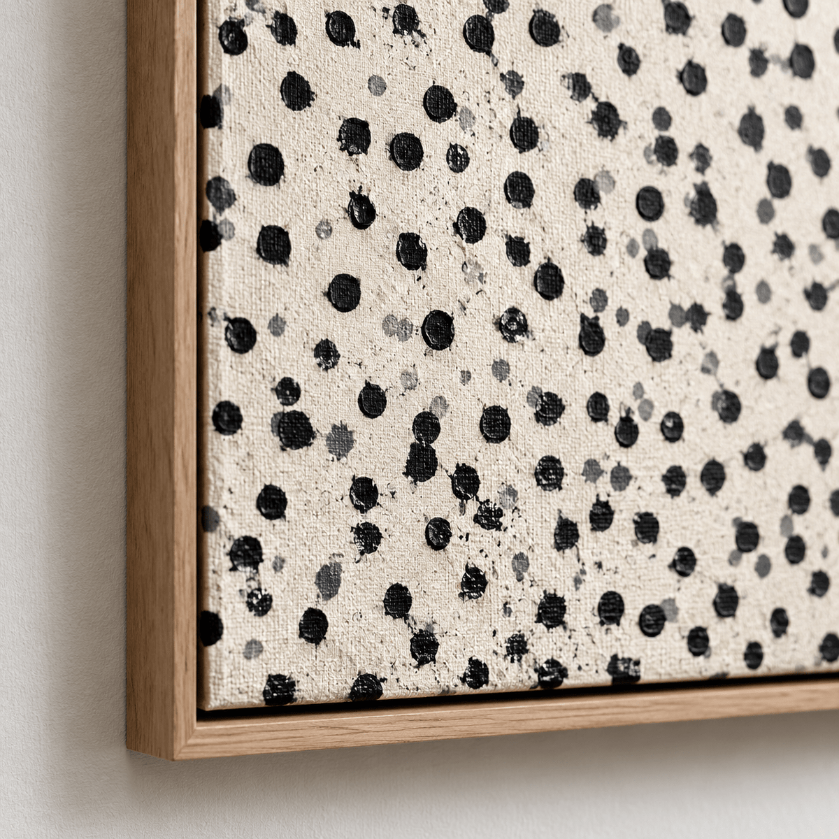 Minimalist Black and White Wall Art Canvas Print — Murmur by Rossetti Art