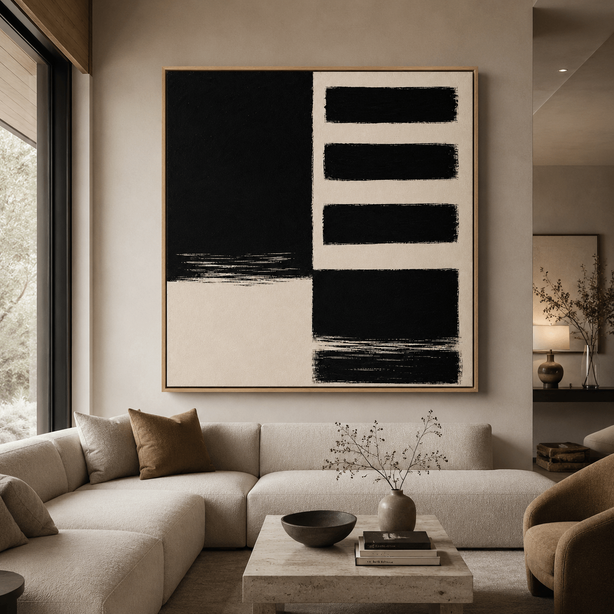 Minimalist Geometric Wall Art Canvas Print — Notation by Rossetti Art