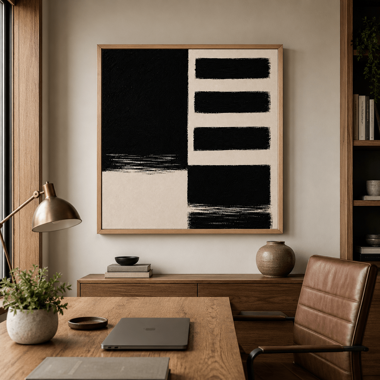 Minimalist Geometric Wall Art Canvas Print — Notation by Rossetti Art