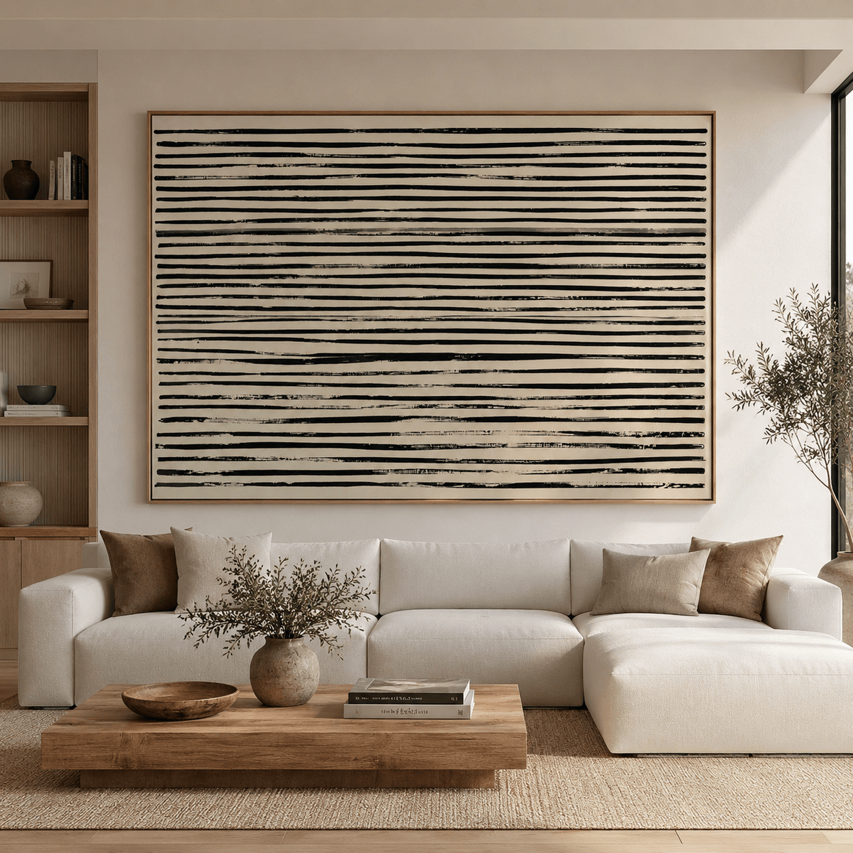 Minimalist Wall Art Framed Canvas Print — Cadence by Rossetti Art