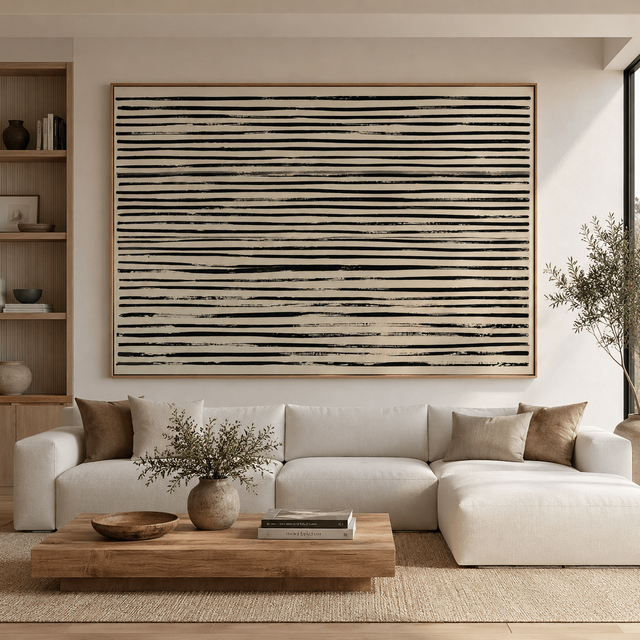Minimalist Wall Art Framed Canvas Print — Cadence by Rossetti Art