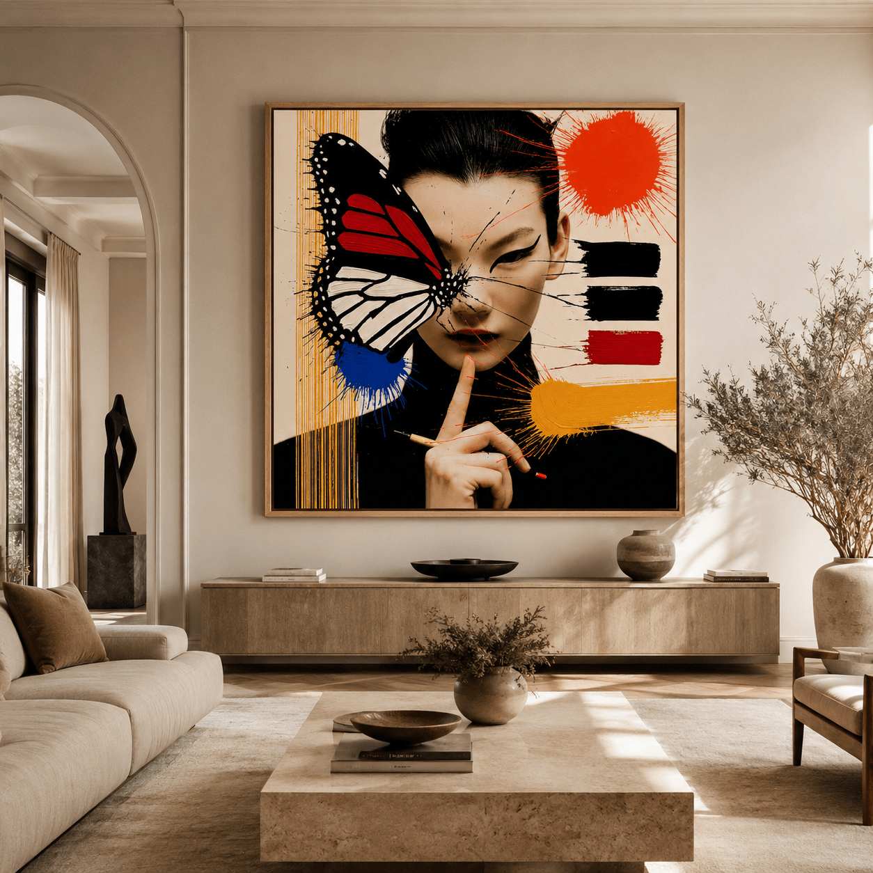 Mixed Media Portrait Canvas Print — Emergence | Rossetti Art
