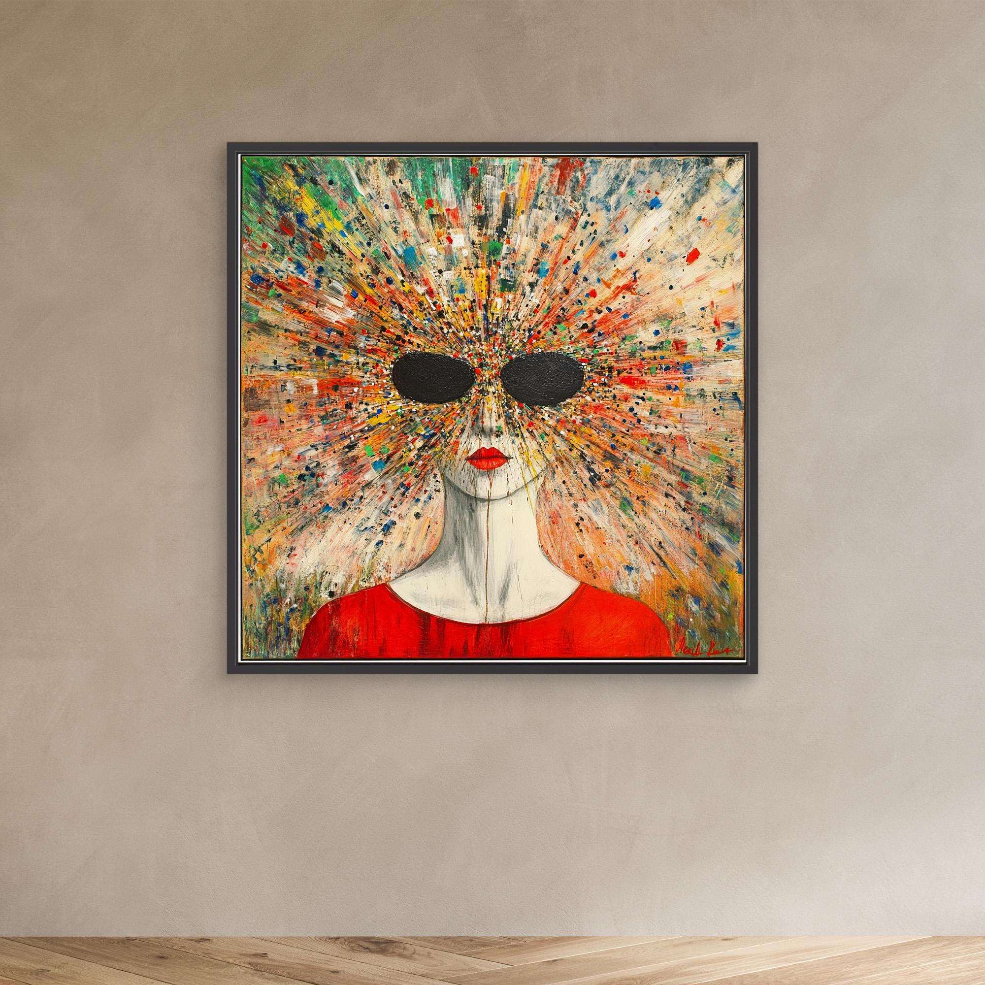 Canvas Print : Vivid Vision - Abstract Portrait Canvas Art | Modern Wall Decor