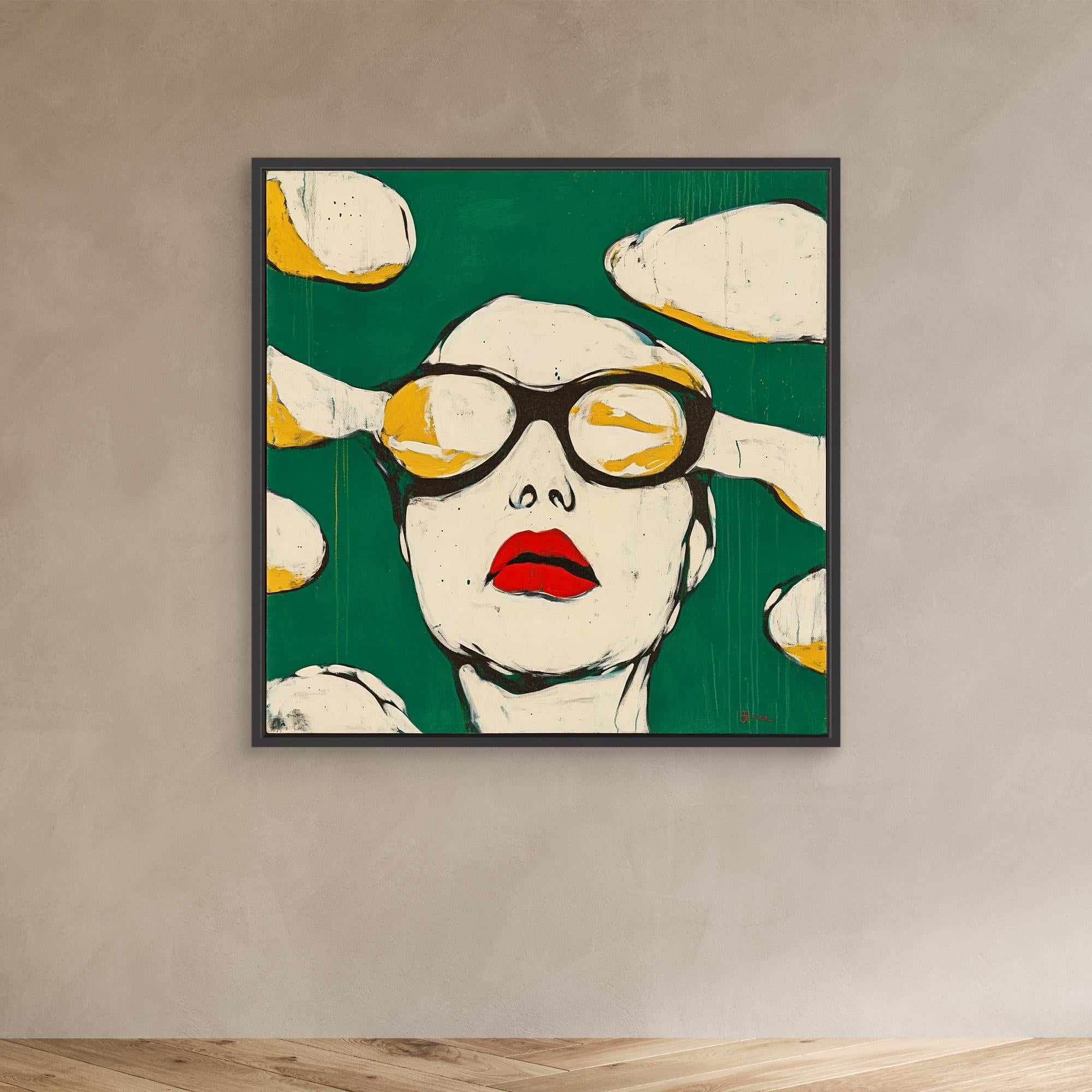 Canvas Print : Visionary Chic – Bold Modern Abstract Portrait Art