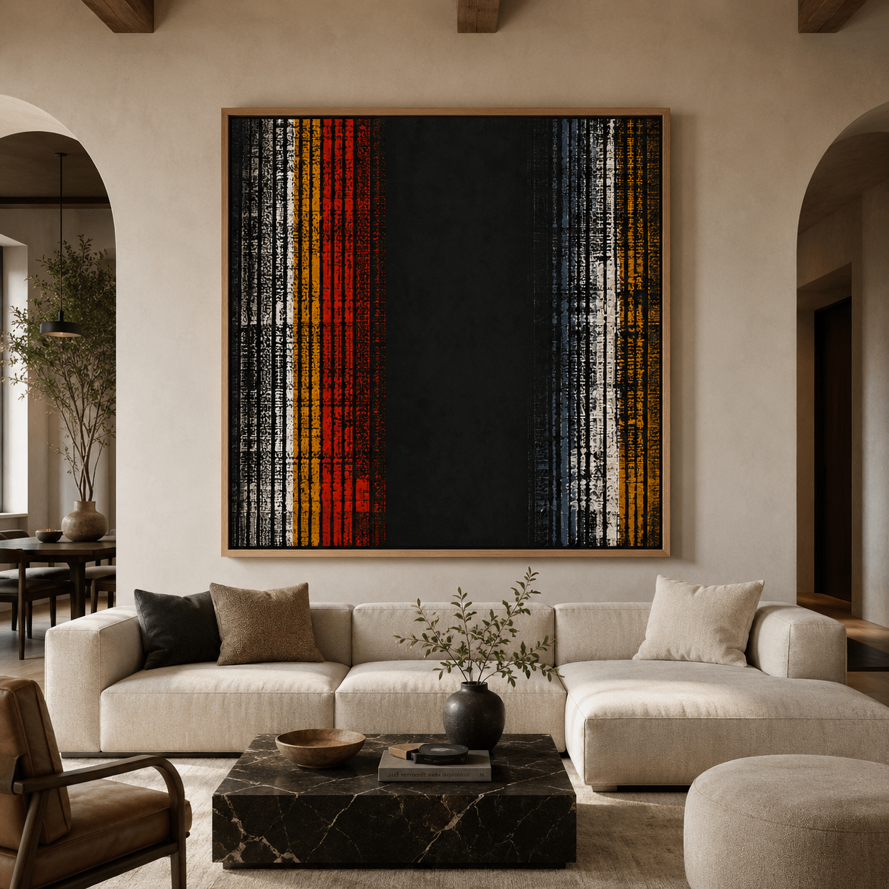 Modern Abstract Canvas Wall Art — Frequency | Rossetti Art