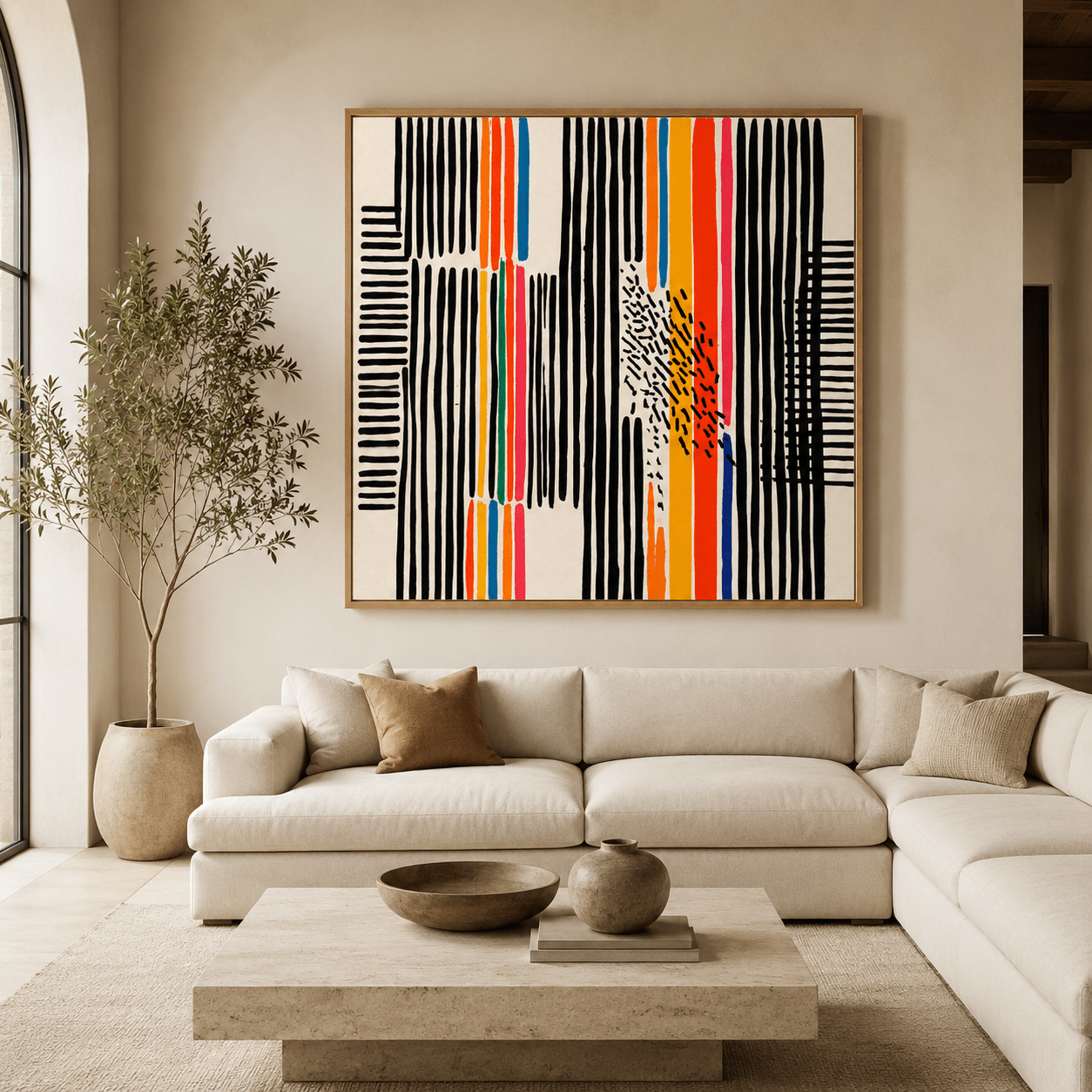 Modern Abstract Wall Art Canvas Print — Frequency by Rossetti Art