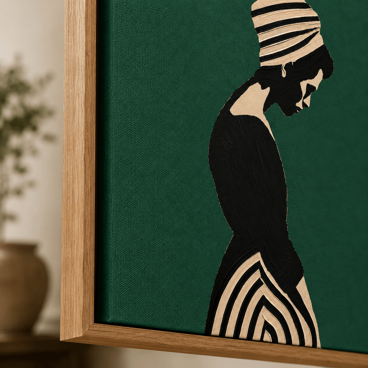 Modern Art Canvas Print — Ivory Reverie by Rossetti Art