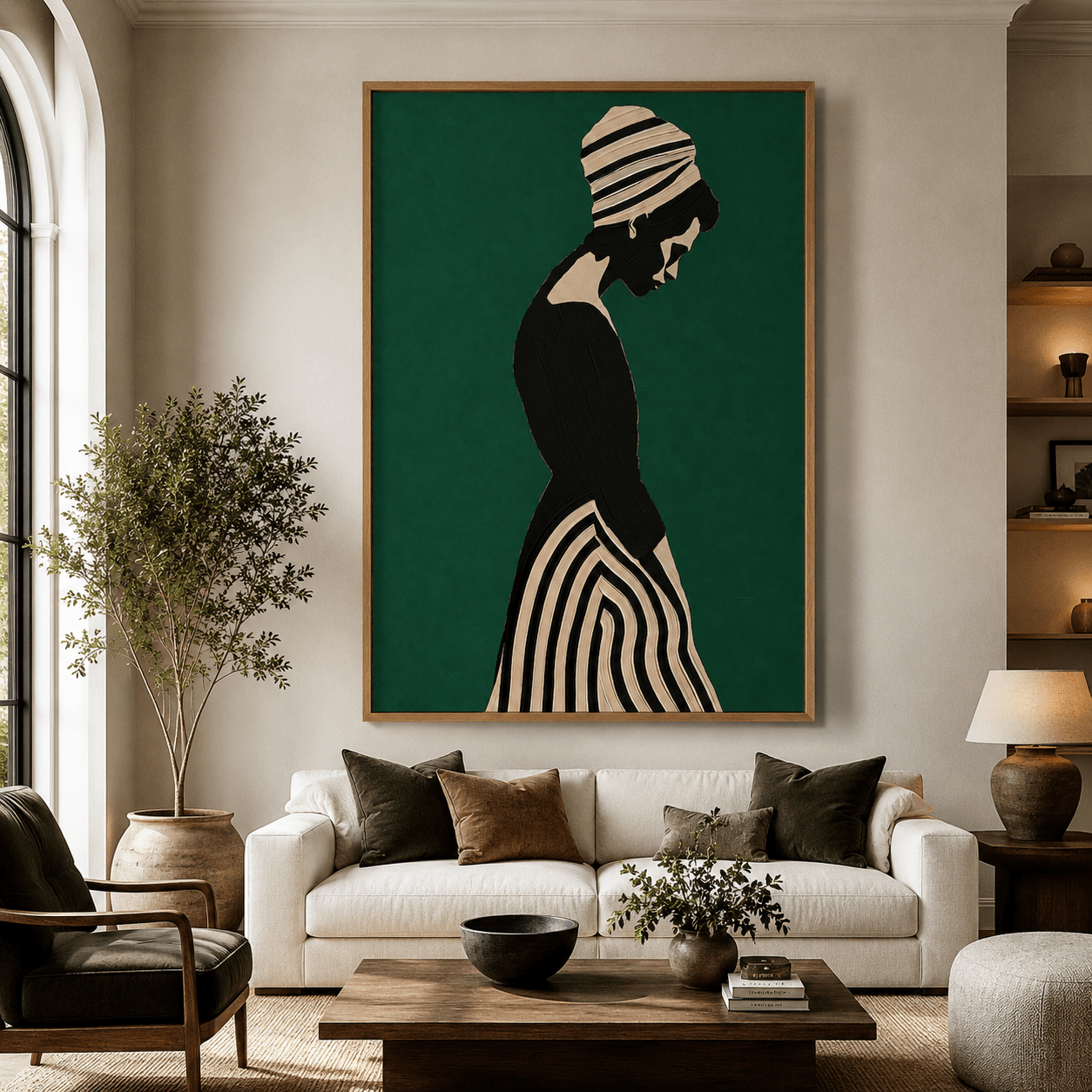 Modern Art Canvas Print — Ivory Reverie by Rossetti Art