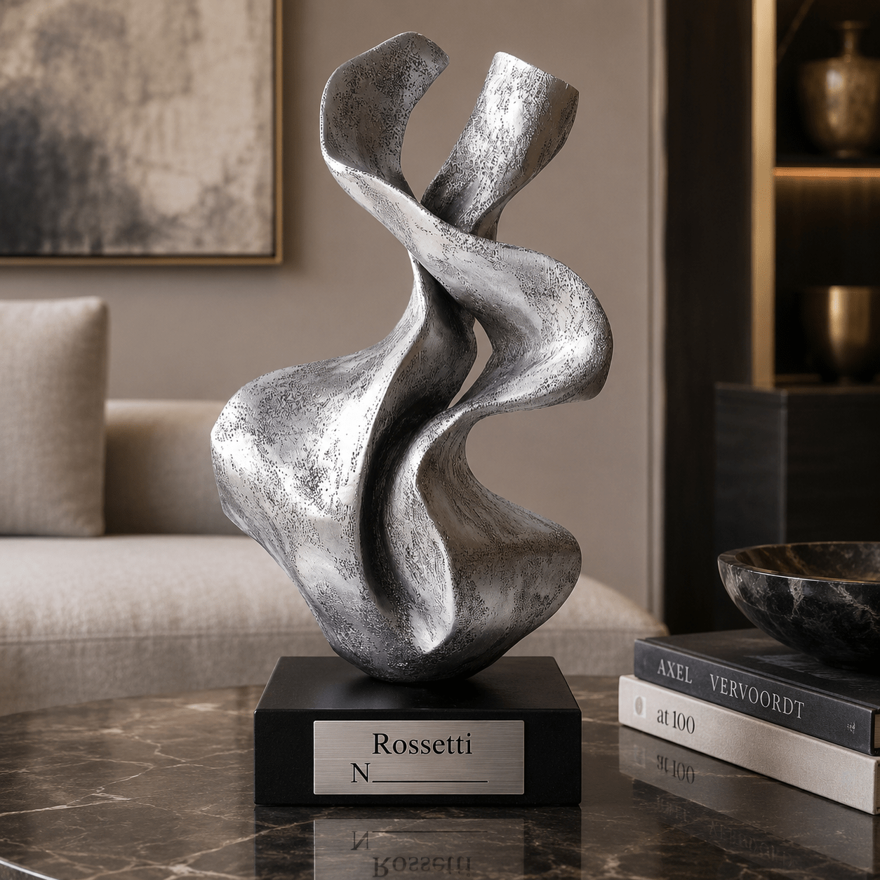 Modern Art Sculpture — Fluid Grace by Rossetti Art