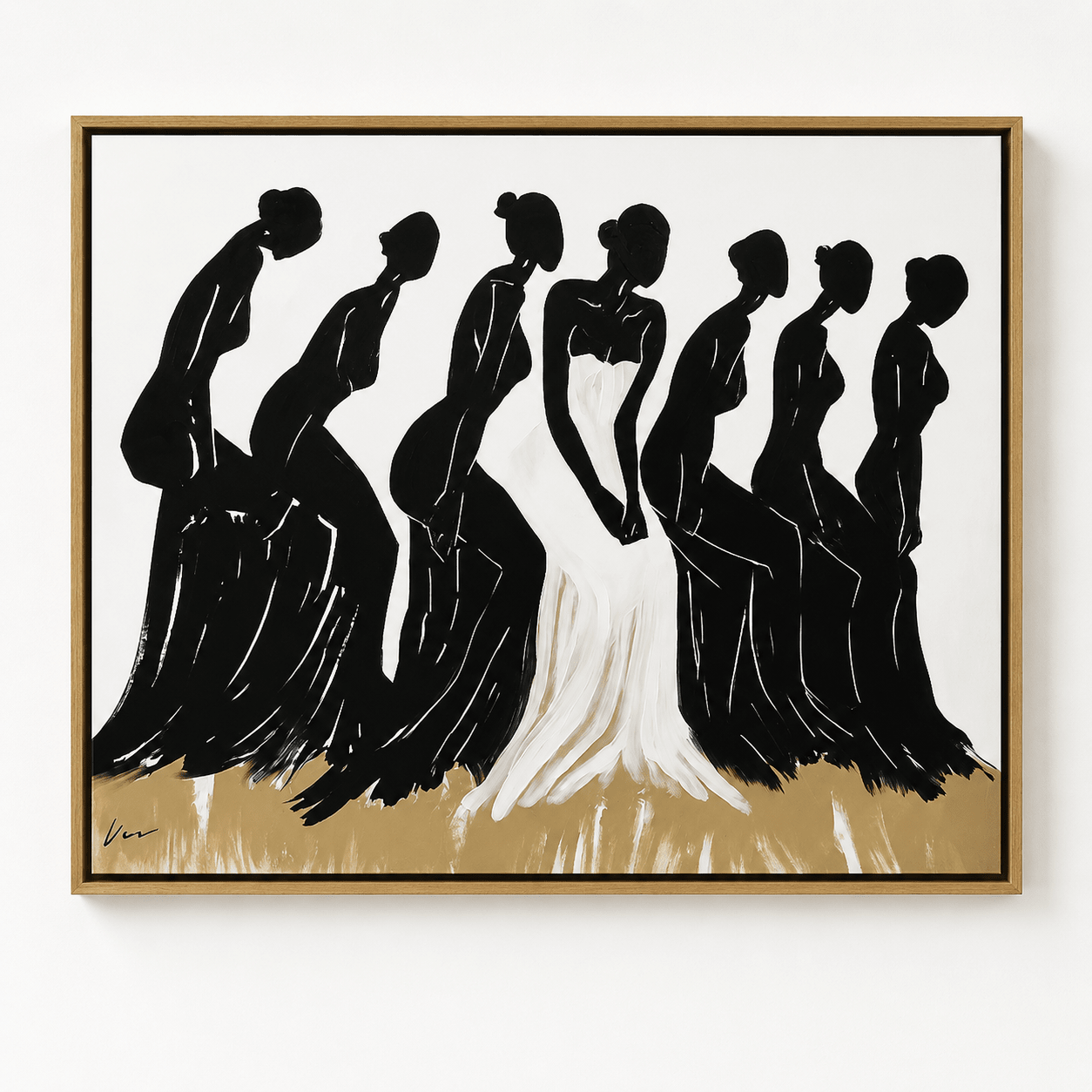 Modern Figurative Original Painting — Grace in Motion by Rossetti Art